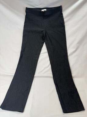 Halston Black Textured Pull-On Pants Size 2